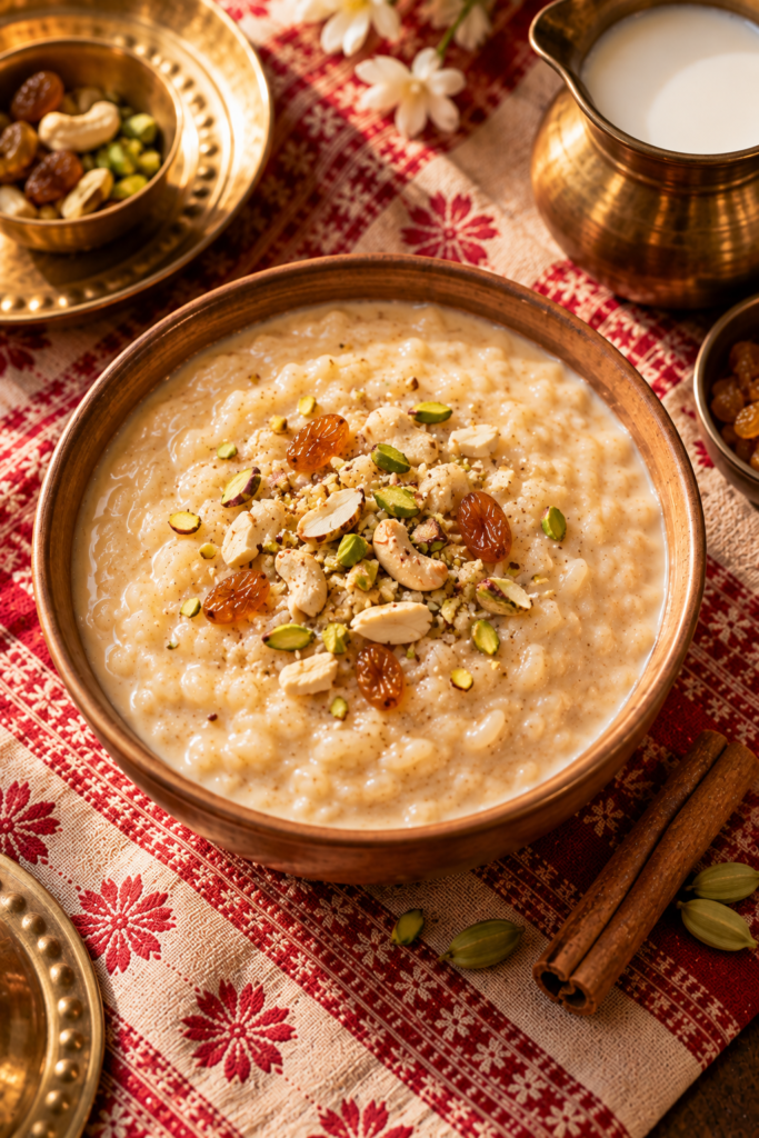 Payesh made with husking Dudheshwar rice, a traditional Bengali rice pudding